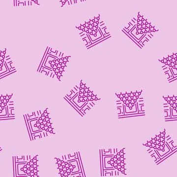 Crowded public transportation platform line seamless pattern Stock Illustration