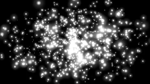 Crowded Quantum Particle Swarm Abstract Motion Background Loop 1 Stock Footage 77971465