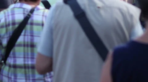 Crowded Row of People Stock Footage 51017618