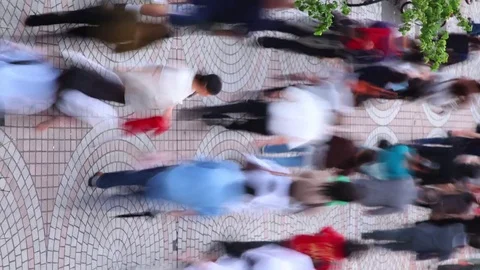 Crowded Sidewalk Time Lapse 動画素材 82884576