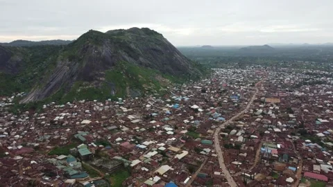 Crowded slum settlement Stock Footage 249006236