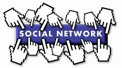 Crowded social network Stock Footage 8994739