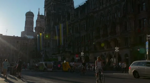 Crowded square Marienplatz Munich Stock Footage 50972537