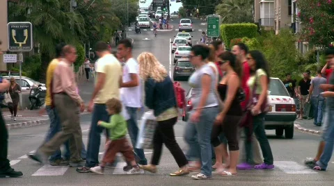 Crowded Street 2 Stock Footage 534970