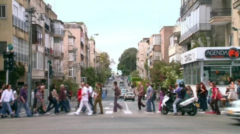 Crowded Street 3 Stock Footage 534967