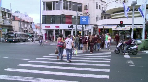 Crowded Street 4 Stock Footage 693538