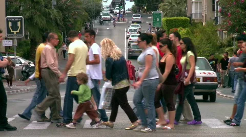 Crowded Street 5 Stock Footage 722144