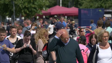 Crowded street in Berlin Stock Footage 53096114