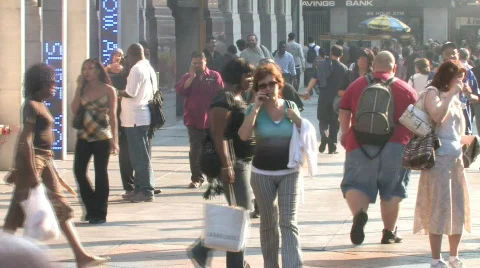 Crowded Street Stock Footage 270427