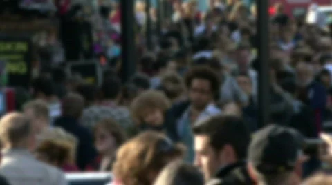 Crowded Street Stock Footage 603411
