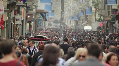 Crowded Street Stock-Footage 34403940