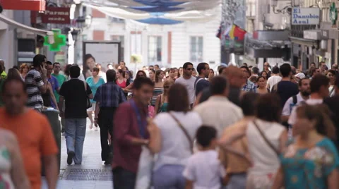 Crowded street Stock Footage 68559307