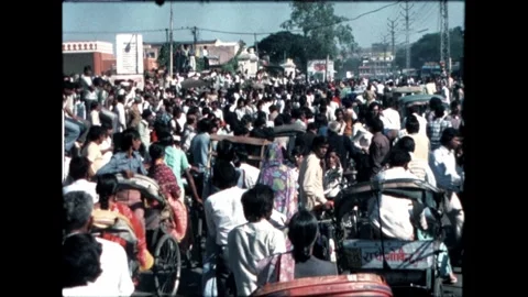 Crowded Street in Jaipur Video stock 276293190
