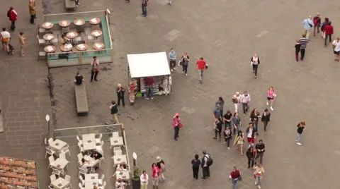 Crowded street overhead Stock Footage 40266249