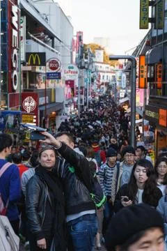 Crowded street Stock Photos