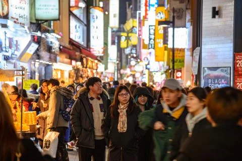 Crowded street Stock Photos