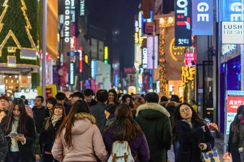 Crowded street Stock Photos