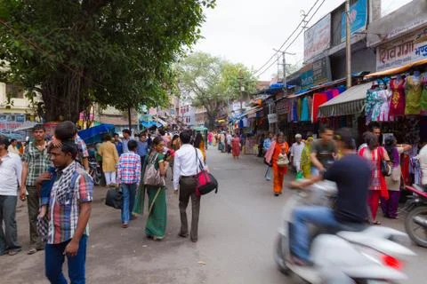 Crowded street Stock Photos