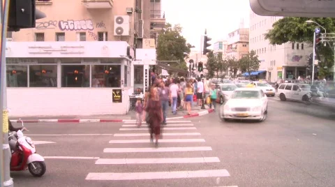 Crowded street - Time lapse 2 Stock Footage 534654