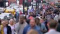 Crowded street traffic pedestrians large crowd people walking New York City NYC 4k or 4k+ Resolution