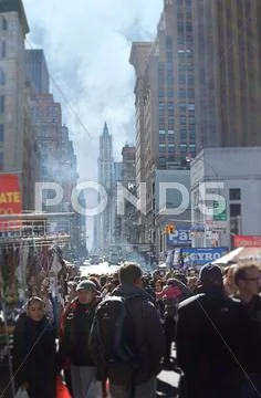 The Crowded Streets of NYC Stock Photos