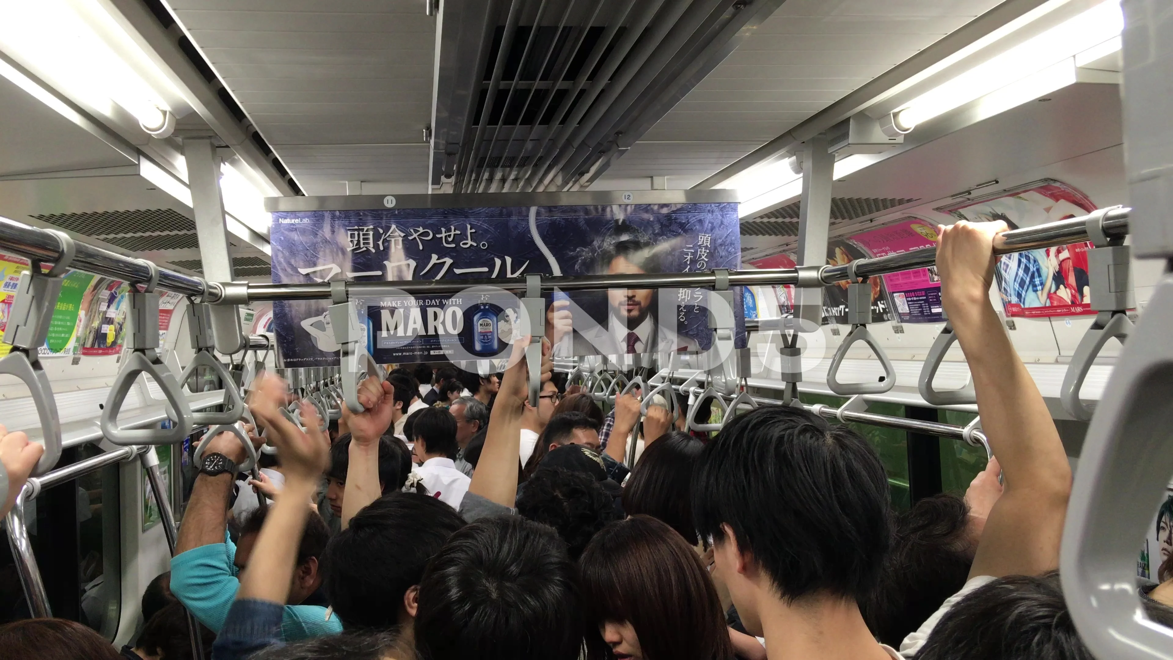 Crowded subway train at rush hour tokyo | Stock Video | Pond5