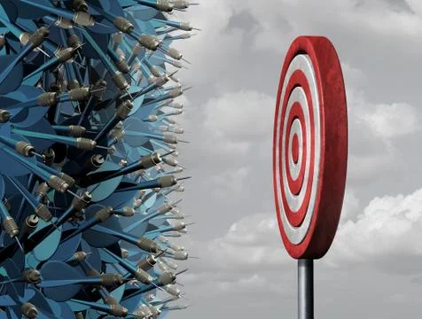 Crowded Target 스톡 일러스트