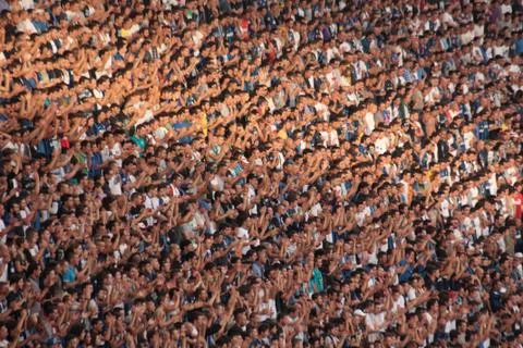 Crowded terraces Stock Photos