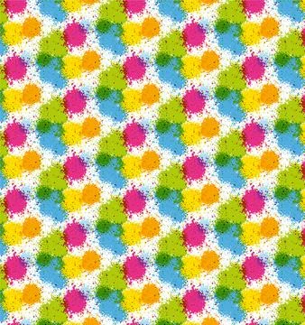 Crowded watercolor dotty seamless pattern. Stock Illustration