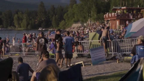 Crowdedbeach Video stock 159092975