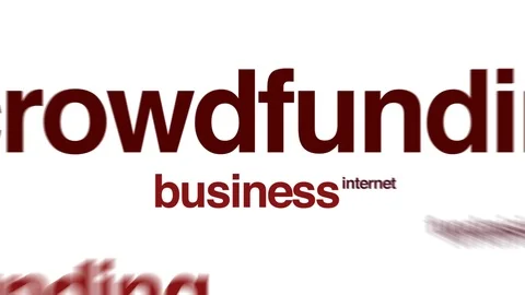 Crowdfunding animated word cloud. Stock Footage 71357437