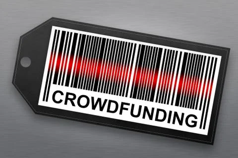 Crowdfunding barcode Stock Illustration