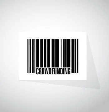Crowdfunding barcode sign concept Stock-Illustration