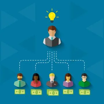 Crowdfunding concept Stock Illustration