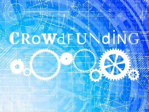 Crowdfunding High Tech Background Stock Illustration