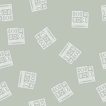 Crowdfunding ico line seamless pattern Stockillustratie