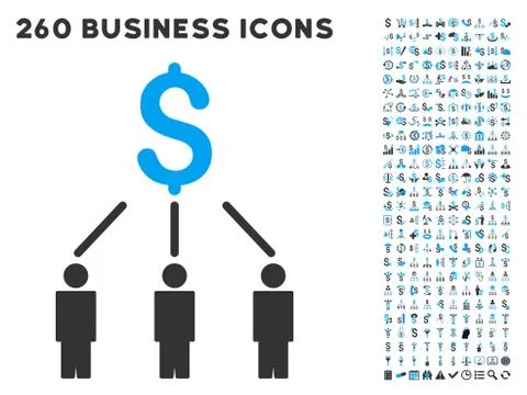 Crowdfunding Icon with Flat Vector Set Illustrazione stock
