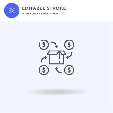 Crowdfunding icon vector, filled flat sign, solid pictogram isolated on white 스톡 일러스트