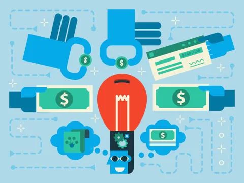 Crowdfunding Stock-Illustration