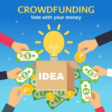 Crowdfunding Vector Illustration Illustrazione stock