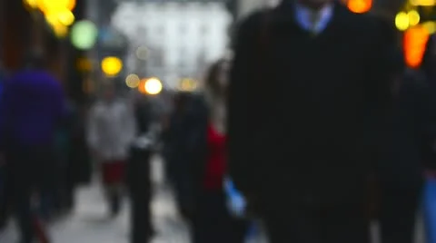 Crowds and lights (defocused) Stock Footage 11220666