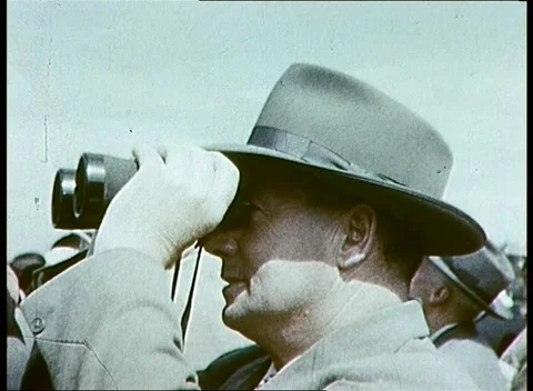 CROWDS AND SPECTATORS AT THE MELBOURNE CUP, AUSTRALIA  (1954) Stock Footage 158982342