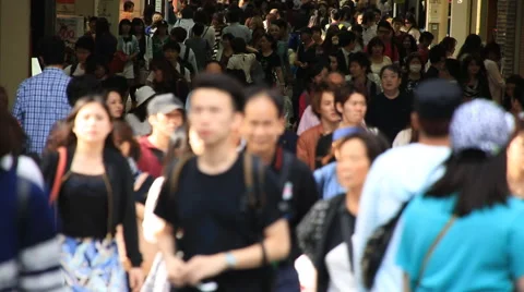 Crowds around Dotonbori street Stock Footage 50895367