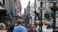 Crowds Commuters Walking to Work, Traffic, Rush Hour, New York City, Manhattan HD Footage