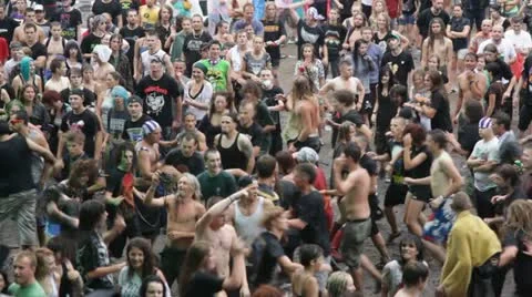Crowds dance punk Stock Footage 12332355