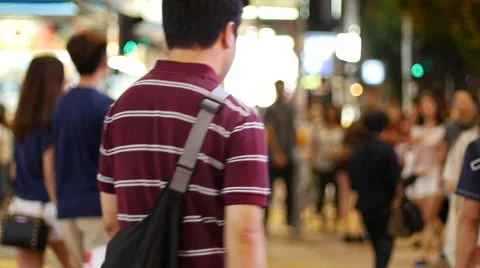 Crowds in Hong Kong Video stock 58115058