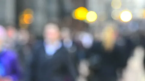 Crowds &amp; lights (deFocused) Stock Footage 11220034