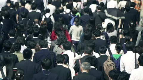 Crowds of office workers going to work | Stock Video | Pond5