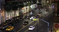 Crowds People Commuters Commuting Hollywood Boulevard LA Car Passing Busy Night HD Footage