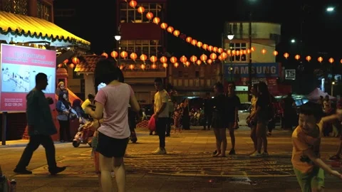 Crowds of people having fun at park Stock Footage 148002808